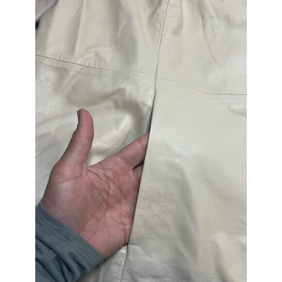 NWT Jessica London Leather Blazer Plus Size‎ 26W Beige 100% Genuine Leather - Picture 8 of 10